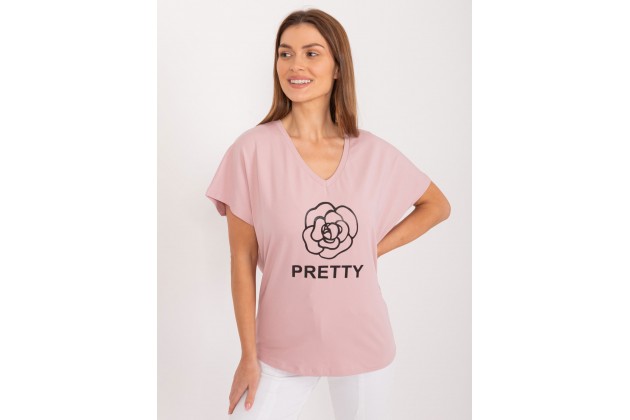 T-shirt en coton - rose foncé