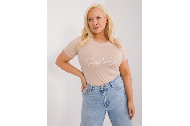T-shirt en coton - beige