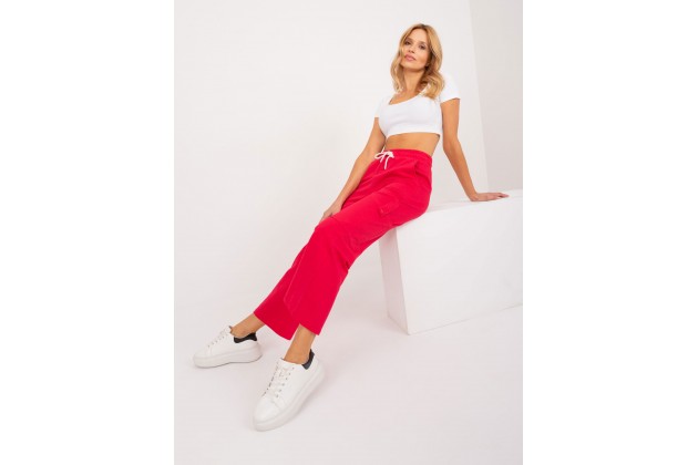 Jogger en coton - rouge