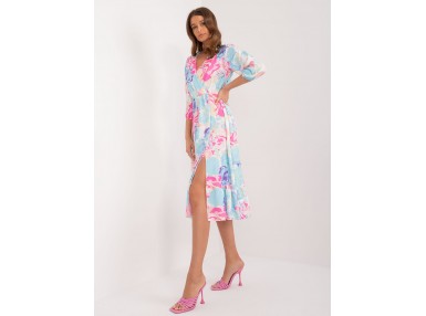 Robe mi-longue ample - bleu