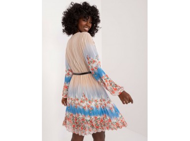 Robe courte à imprimé - beige clair