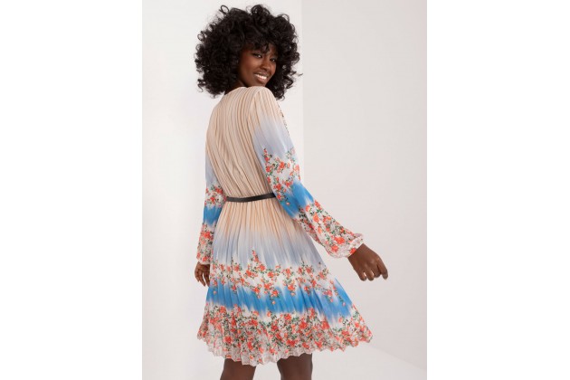 Robe courte à imprimé - beige clair