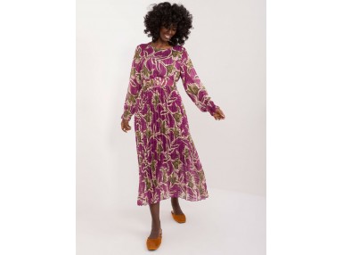 Robe longue à imprimé fleuri - violet