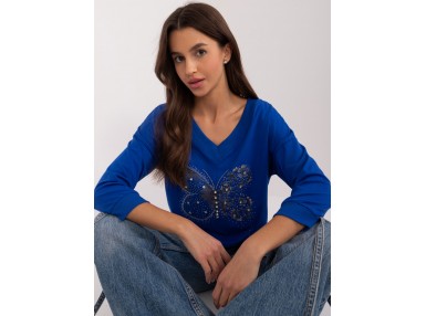 T-shirt en coton - cobalt