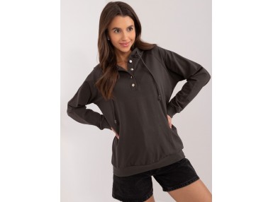 Sweat à capuche femme - kaki