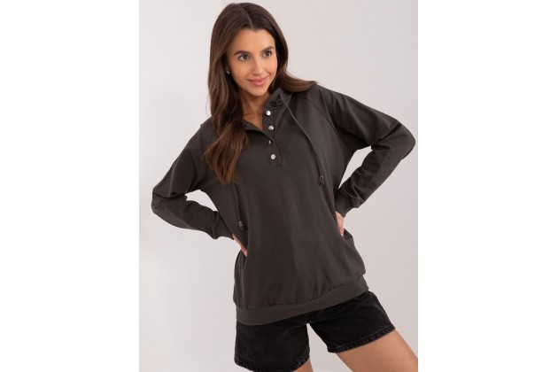 Sweat à capuche femme - kaki
