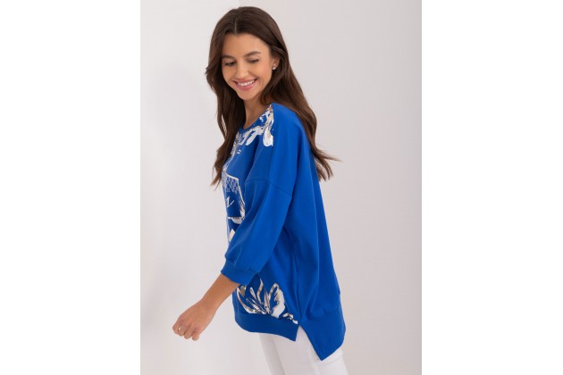 T-shirt en coton - cobalt