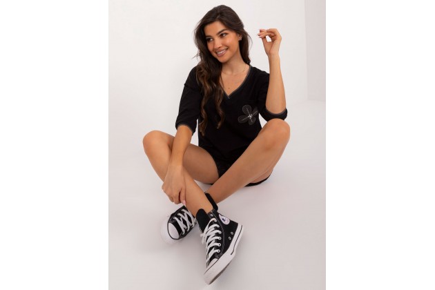 T-shirt en coton - noir