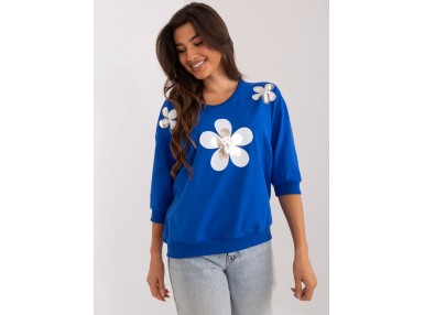 T-shirt en coton - cobalt