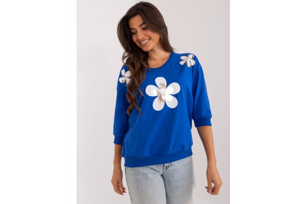 T-shirt en coton - cobalt