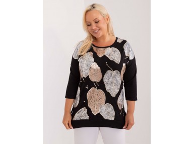 T-shirt femme imprimé - noir