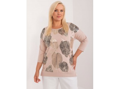 T-shirt femme imprimé - beige