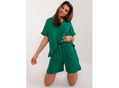 Ensemble avec chemise et short - vert