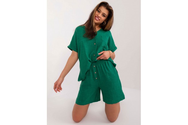Ensemble avec chemise et short - vert