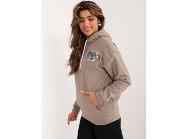 Sweat-shirt à capuche femme - marron foncé