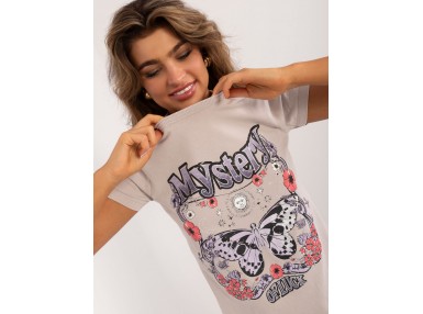 T-shirt en coton - beige