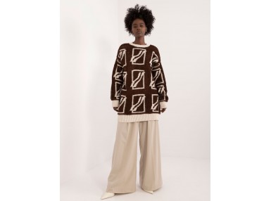 Pull oversize - marron foncé
