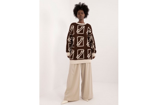Pull oversize - marron foncé