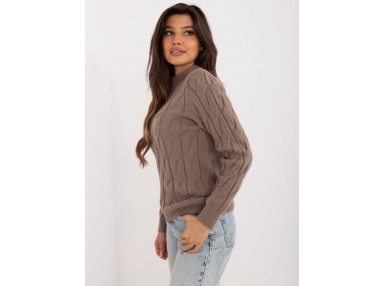 Pull en maille torsadée - marron