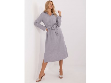 Robe ajustée en coton - gris