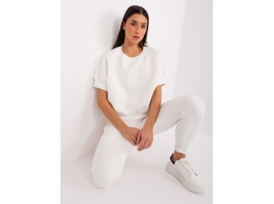 Ensemble avec t-shirt et pantalon - éqru
