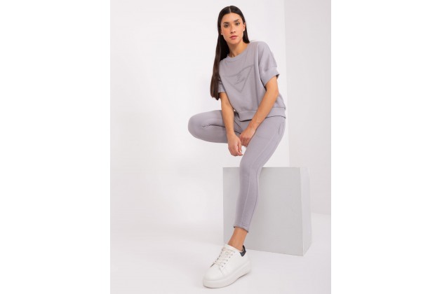Ensemble avec t-shirt et pantalon - gris