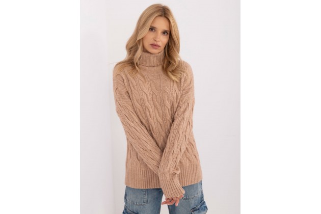Pull en maille torsadée - chameau