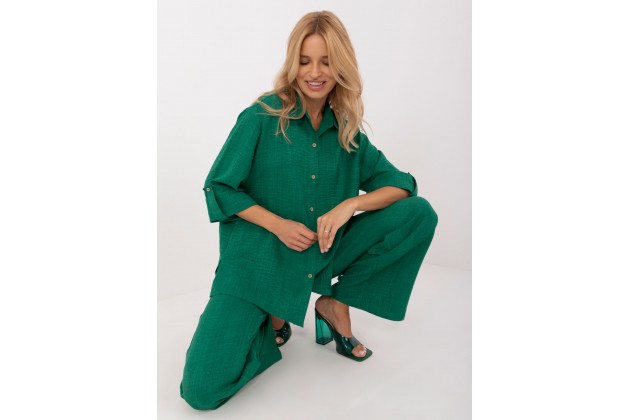 Ensemble avec chemise et pantalon - vert