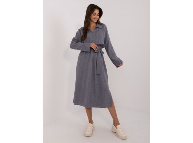 Robe ajustée en coton - gris