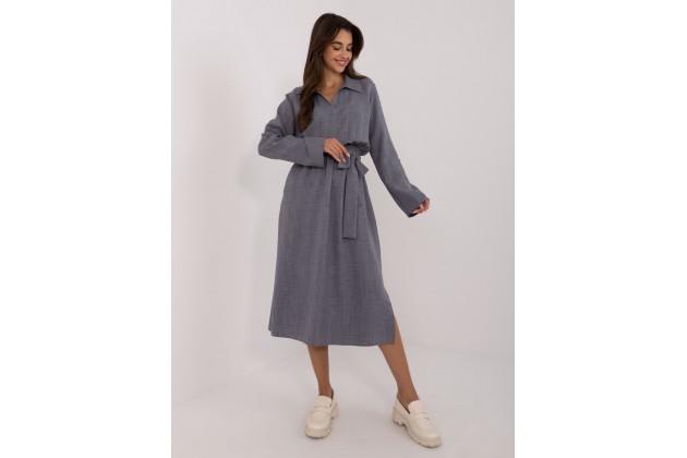 Robe ajustée en coton - gris