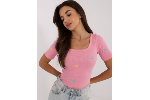 T-shirt en coton - rose clair