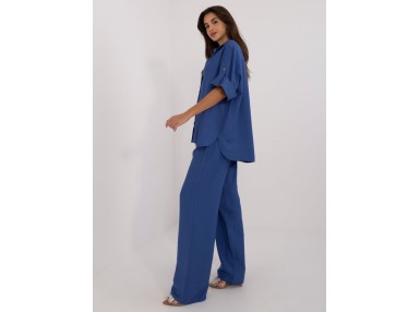 Ensemble avec chemise et pantalon - bleu