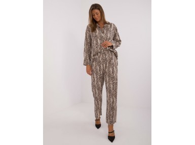 Ensemble avec chemise et pantalon - beige