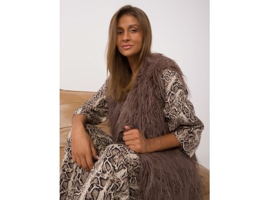 Gilet en fausse fourrure - marron