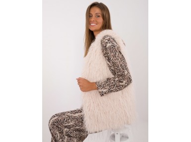 Gilet en fausse fourrure - beige