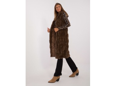 Gilet en fausse fourrure - marron