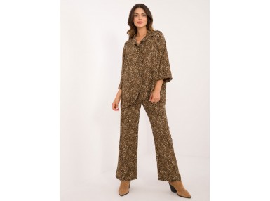 Ensemble avec chemisier pantalon - beige