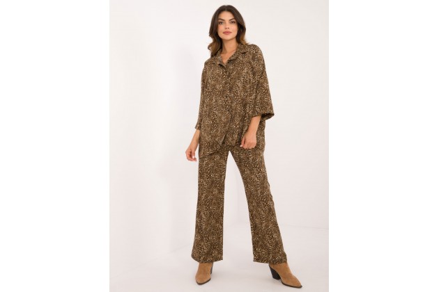 Ensemble avec chemisier pantalon - beige