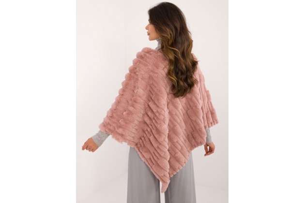 Poncho en fourrure - rose