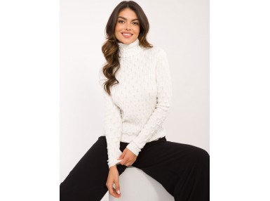 Pull col roulé - éqru