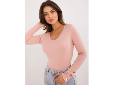 Pull moulant en tissu - rose clair