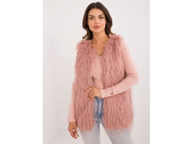Gilet en fausse fourrure - rose