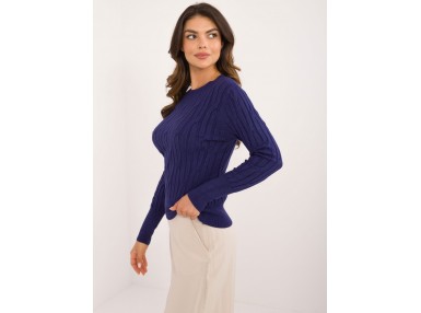  Pull ajusté en maille - marine