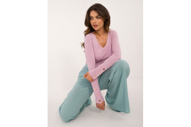Pull moulant en tissu - violet clair