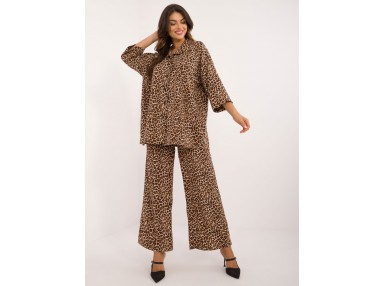 Ensemble avec chemise et pantalon - marron