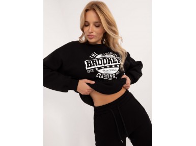 Sweat femme sans capuche - noir