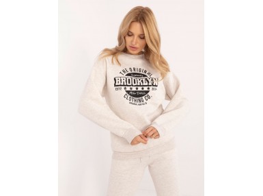 Sweat femme sans capuche - beige