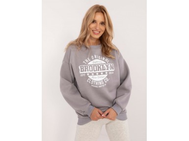 Sweat femme sans capuche - gris