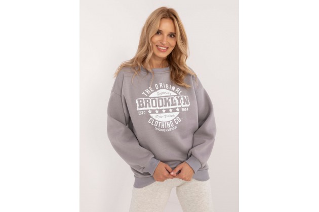 Sweat femme sans capuche - gris