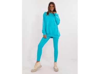 Ensemble avec sweat et pantalon - turquoise